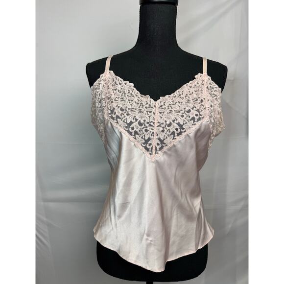 Vintage Wacoal Blush Pink Lace Camisole Japan Medium • Silky Coquette  Lingerie - Picture 2 of 12